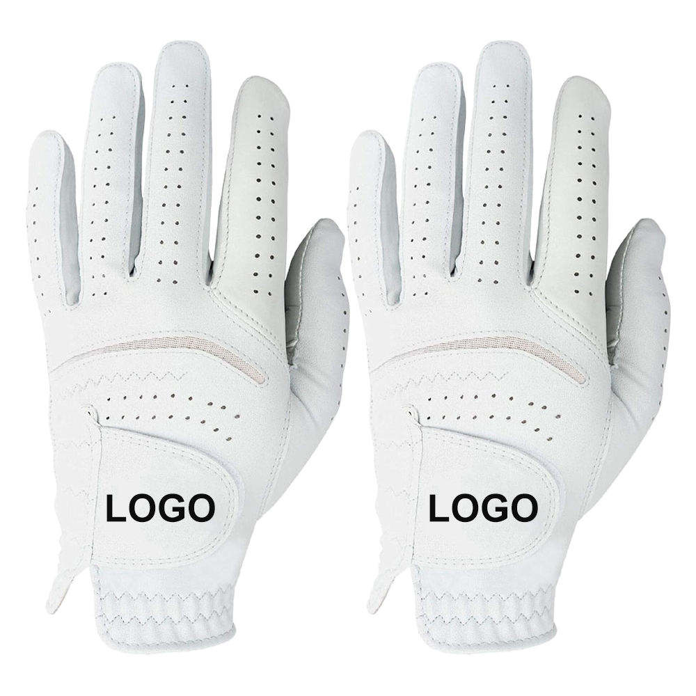 High quality custom logo left hand cabretta leather breathable golf glove — wholesale OEM manufacturer UK