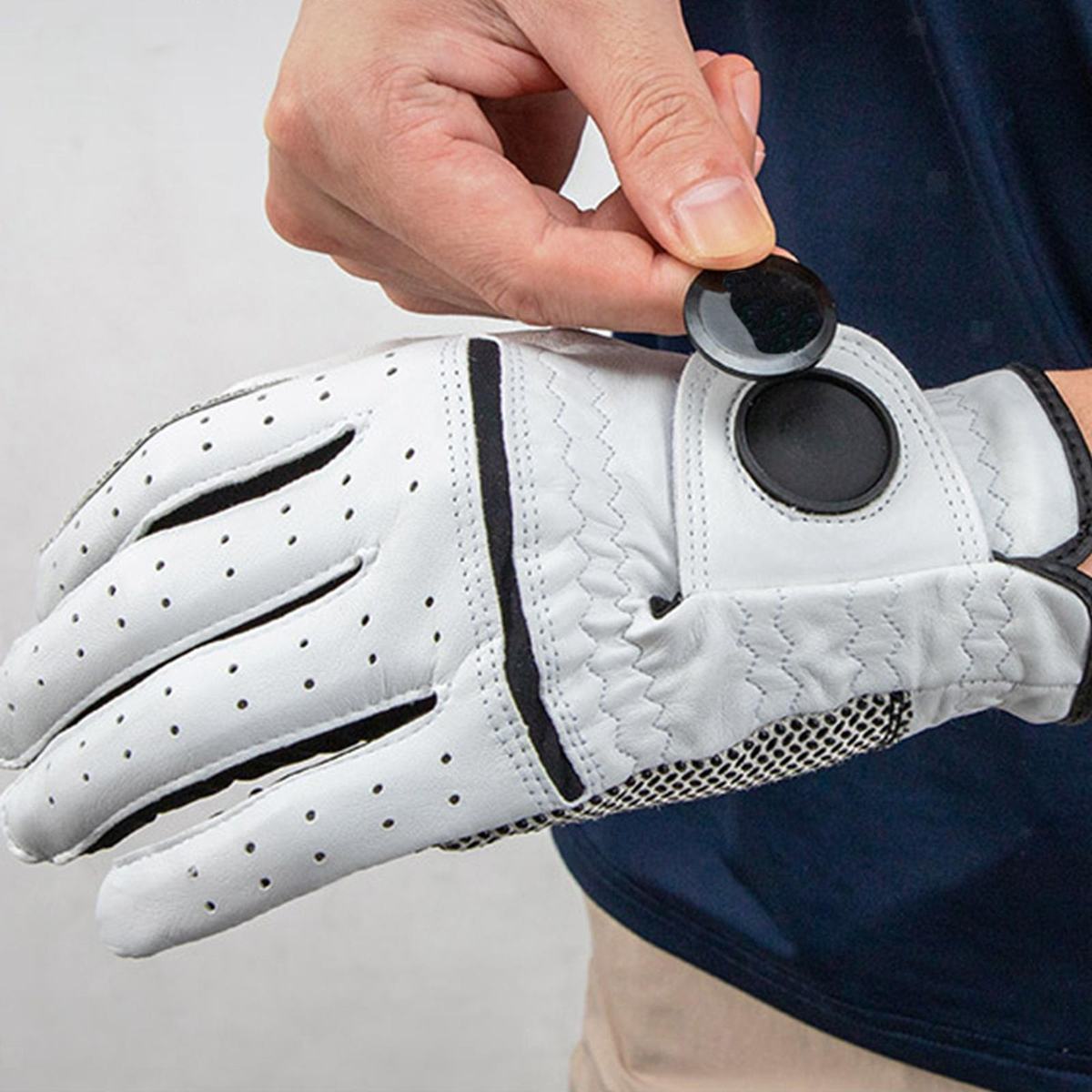 Professional cabretta leather golf glove with custom logo — breathable, flexible fit for serious golfers