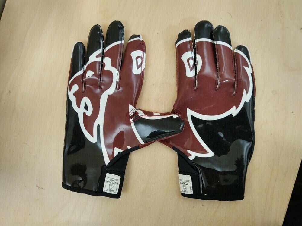 Customised American Football Receiver Safety Gloves Non-Slip Synthetic Leather Palm Sublimated Back Design Unisex Sports - Image 2