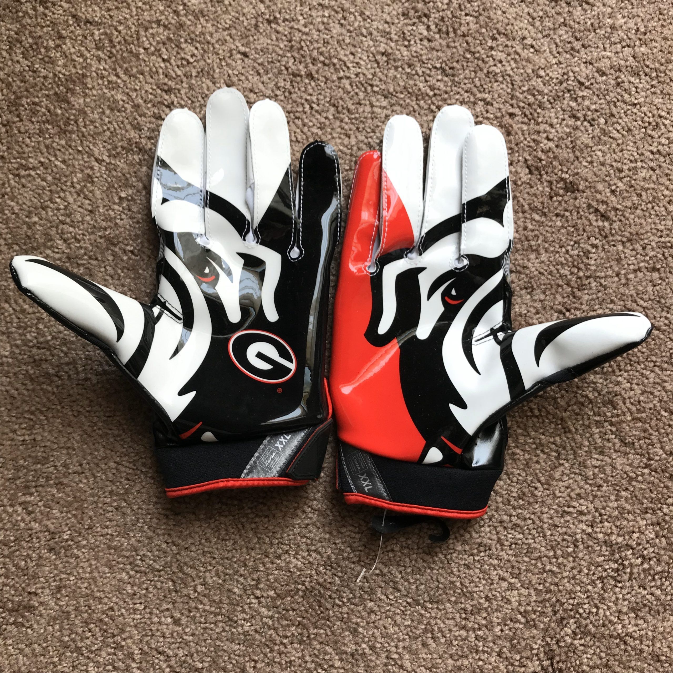 Customised American Football Receiver Safety Gloves Non-Slip Synthetic Leather Palm Sublimated Back Design Unisex Sports - Image 3