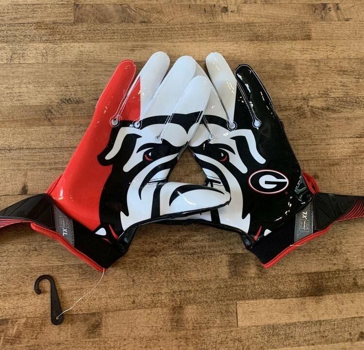 Customised American Football Receiver Safety Gloves Non-Slip Synthetic Leather Palm Sublimated Back Design Unisex Sports - Image 5
