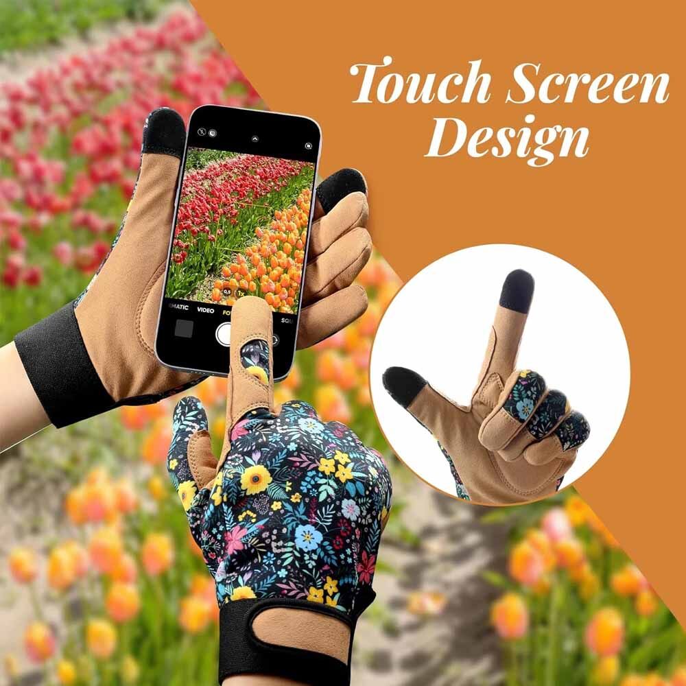 Gardening Gloves for Women Thorn Proof Puncture Resistant Synthetic Leather Hand Protection Durable Garden Gloves - Image 3