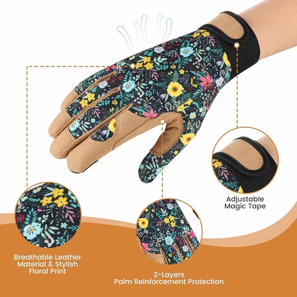 Gardening Gloves for Women Thorn Proof Puncture Resistant Synthetic Leather Hand Protection Durable Garden Gloves - Image 4
