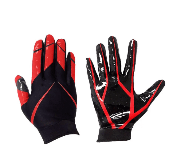 OEM Mens American Football Receiver Gloves Smooth Palm Polyester Material Anti-Chemical Protection Anti-Slip Comfortable Size S - Image 3