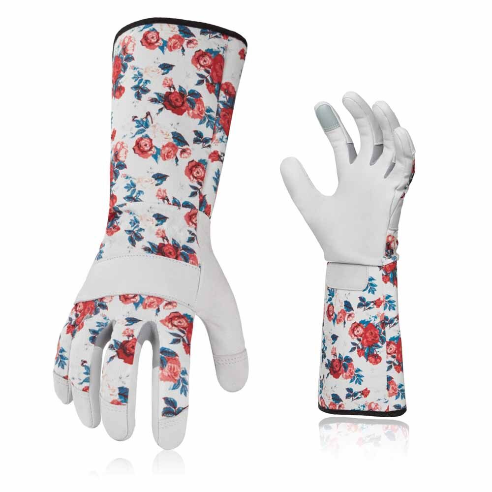 Top Quality Long Cuff Floral Gardening Gloves Thorn Proof Leather Work Gloves Women Long Cuff Rose Pruning Garden Gloves - Image 5