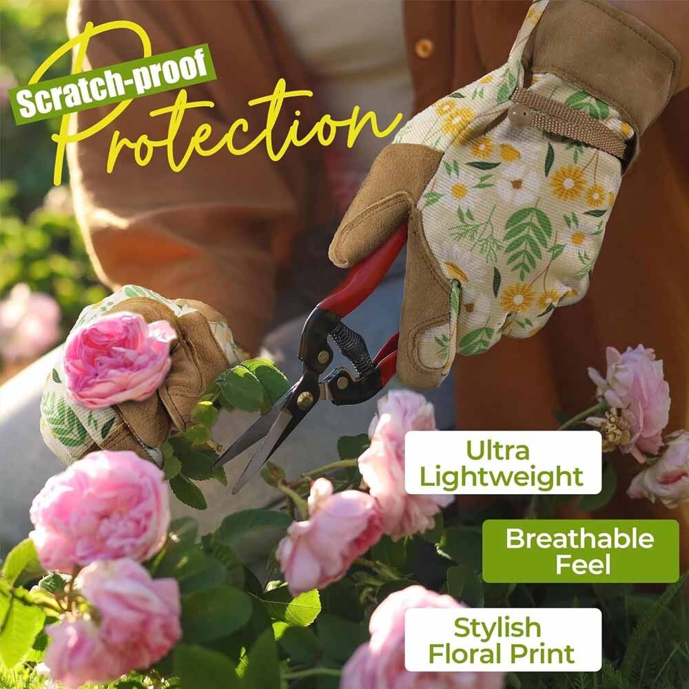 Top Quality Synthetic Leather Amara Gardening Gloves Heavy Duty Industrial Safety Hand Protection Outdoor Home Garden Gloves - Image 4