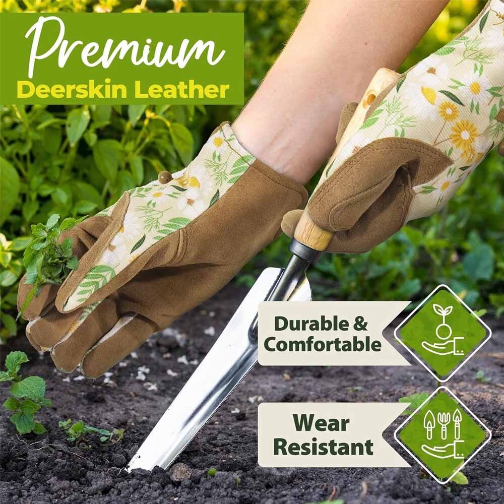 Top Quality Synthetic Leather Amara Gardening Gloves Heavy Duty Industrial Safety Hand Protection Outdoor Home Garden Gloves - Image 3